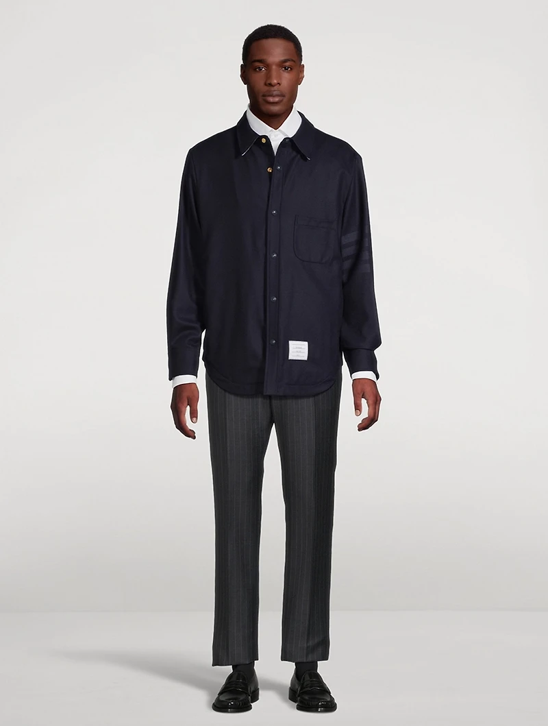 4-Bar Flannel Shirt Jacket