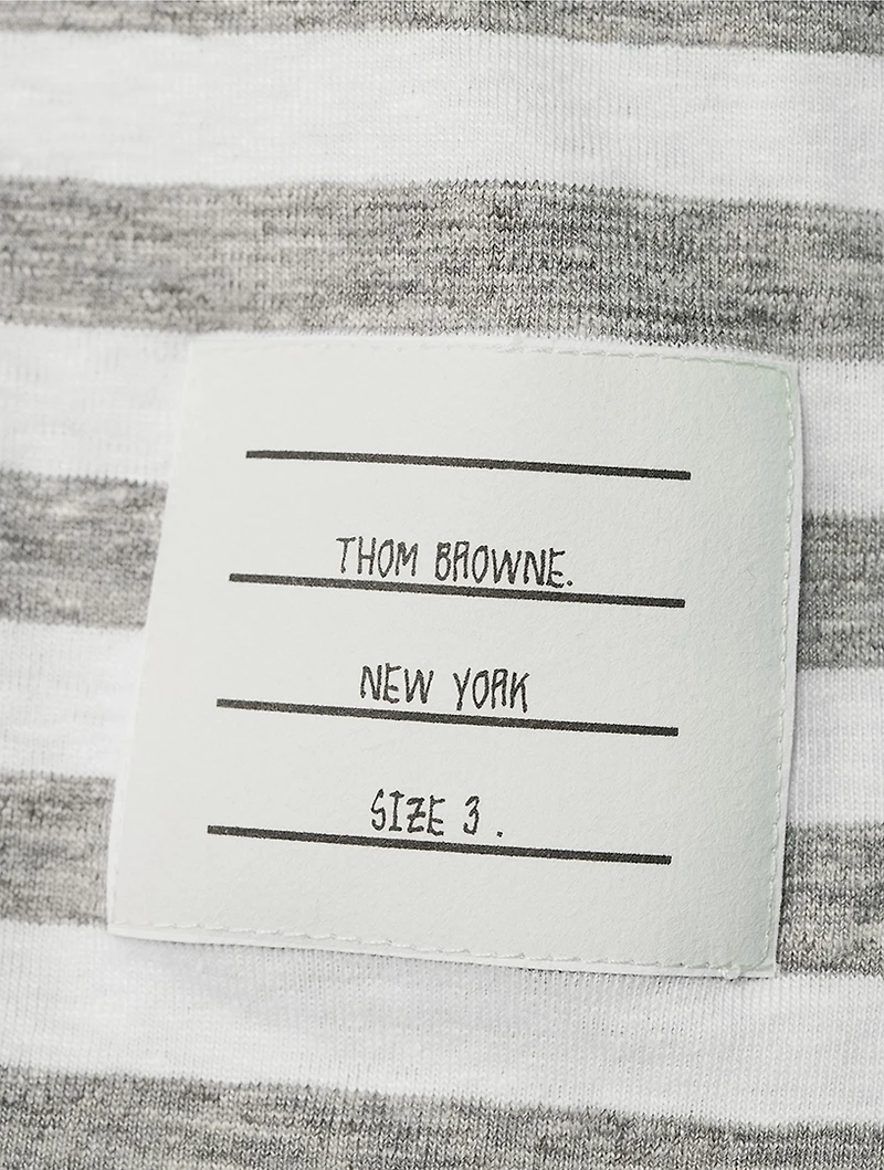 Striped Stretch Linen Jersey Ringer T-Shirt