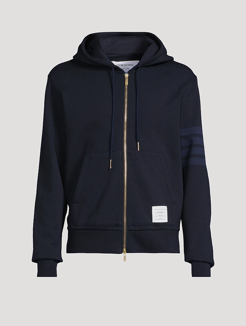 4-Bar Loopback Zip Hoodie