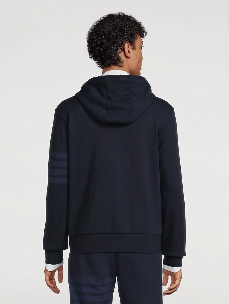 4-Bar Loopback Zip Hoodie