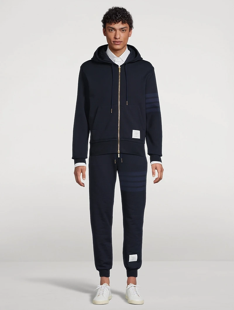 4-Bar Loopback Zip Hoodie