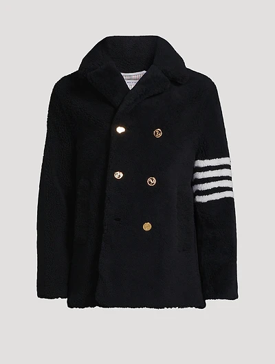4-Bar Shearling Unconstructed Peacoat