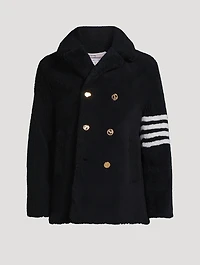 4-Bar Shearling Unconstructed Peacoat