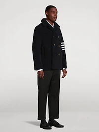 4-Bar Shearling Unconstructed Peacoat