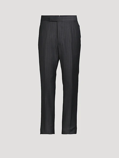 Pinstripe Wool Trousers