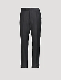 Pinstripe Wool Trousers