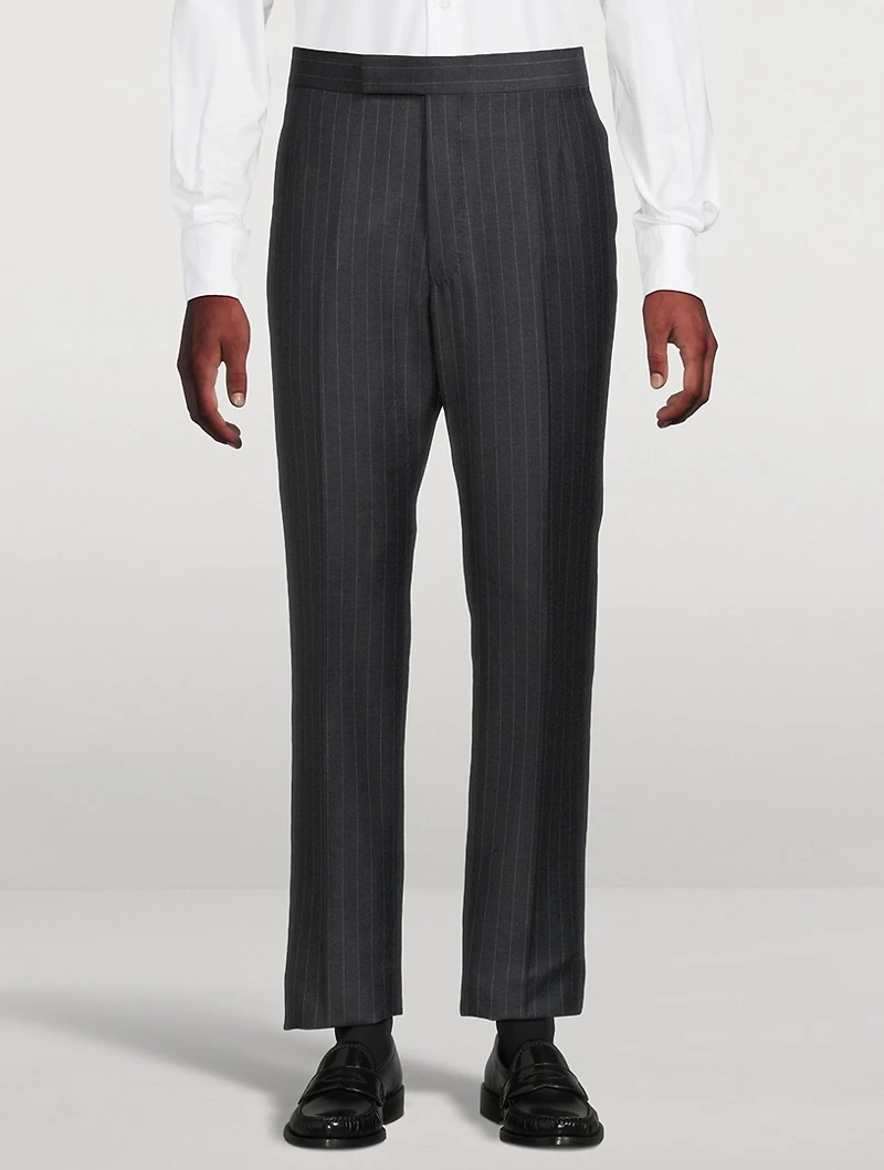 Pinstripe Wool Trousers