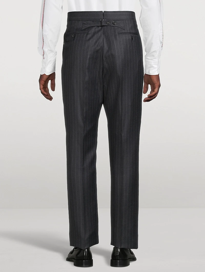 Pinstripe Wool Trousers