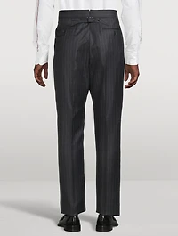 Pinstripe Wool Trousers