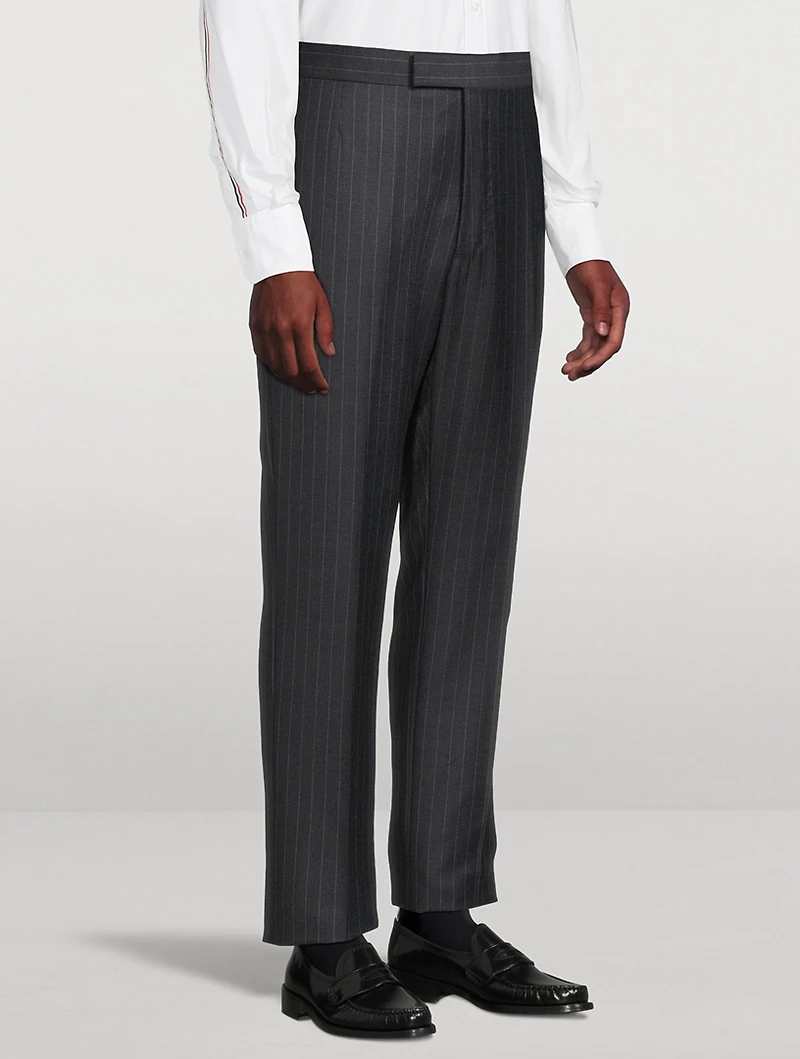 Pinstripe Wool Trousers