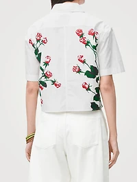 Loewe x Paula's Ibiza Cropped Poplin Shirt Rose Print