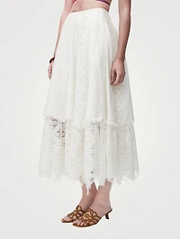 Loewe x Paula's Ibiza Lace Midi Skirt