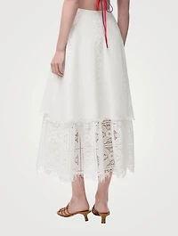 Loewe x Paula's Ibiza Lace Midi Skirt