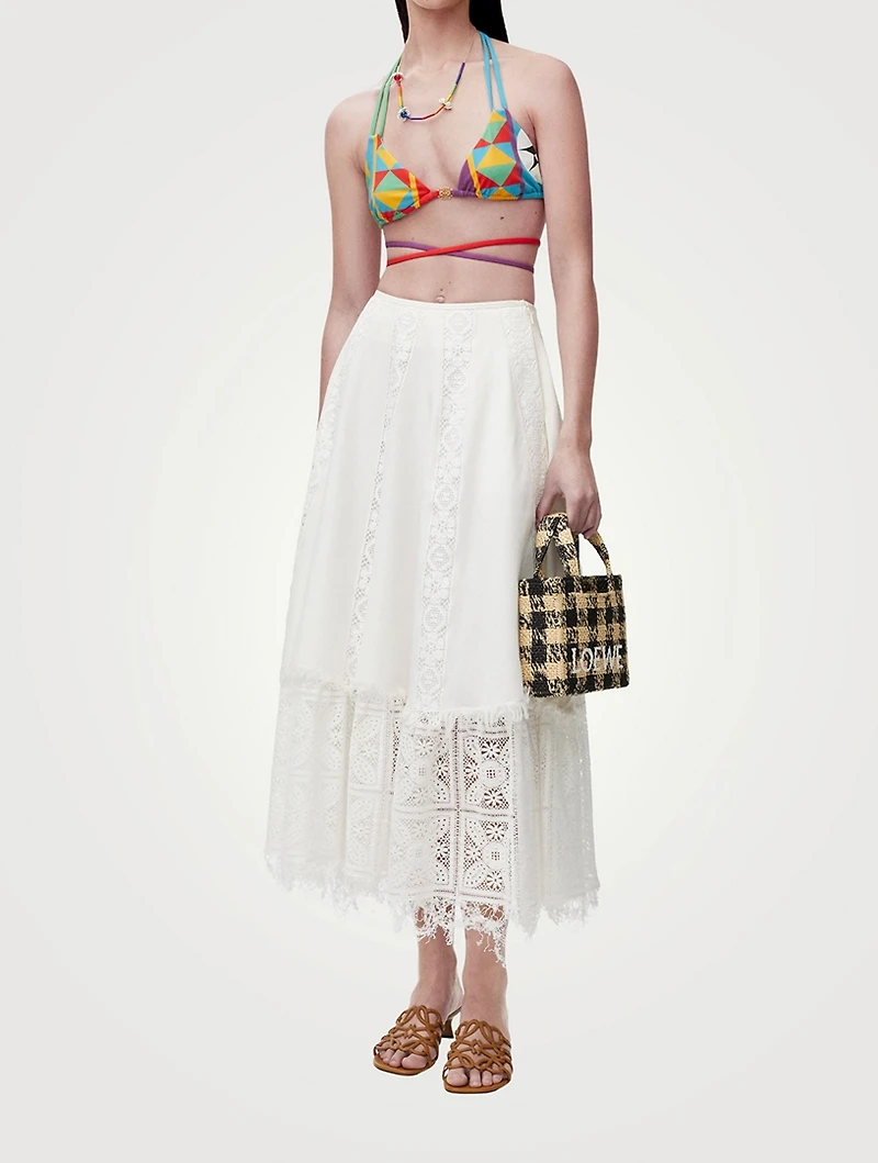 Loewe x Paula's Ibiza Lace Midi Skirt