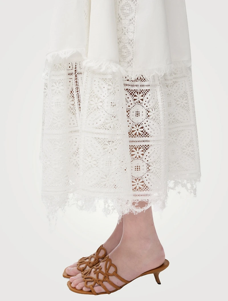 Loewe x Paula's Ibiza Lace Midi Skirt