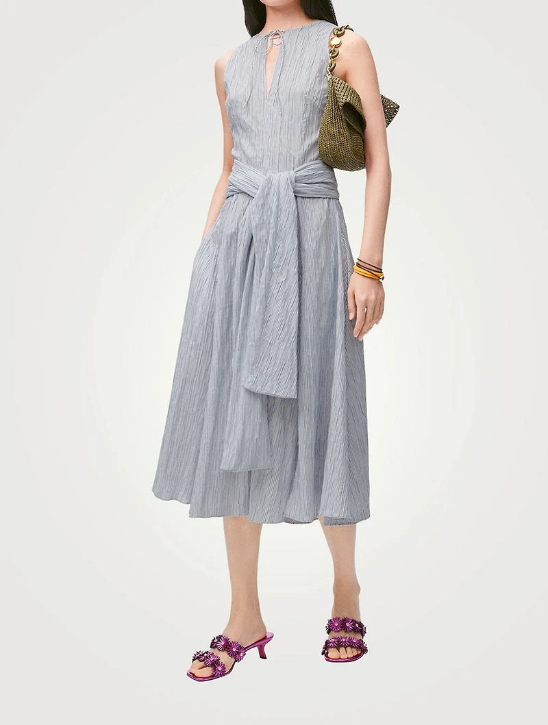 Loewe x Paula's Ibiza Tie-Front Midi Dress