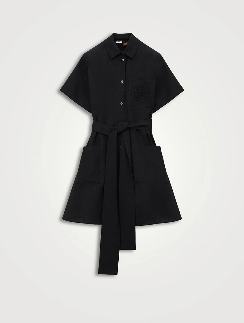 Loewe x Paula's Ibiza Belted Shirt Dress