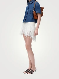 Loewe x Paula's Ibiza Anagram Cropped Denim Shirt