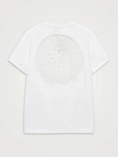 Loewe x Paula's Ibiza Anagram Lace-Trimmed T-Shirt
