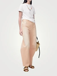 Loewe x Paula's Ibiza Anagram Lace-Trimmed T-Shirt
