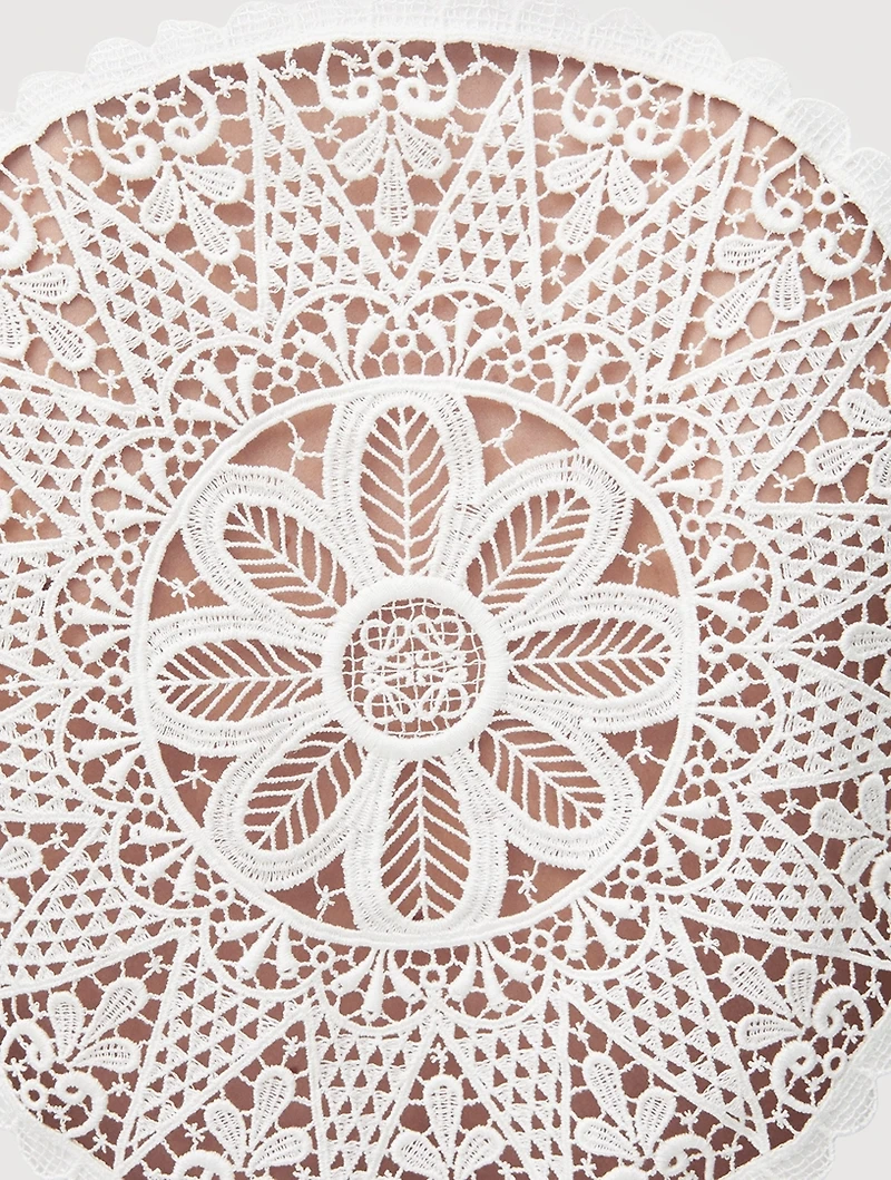 Loewe x Paula's Ibiza Anagram Lace-Trimmed T-Shirt