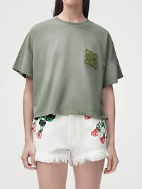 Loewe x Paula's Ibiza Anagram Cropped T-Shirt