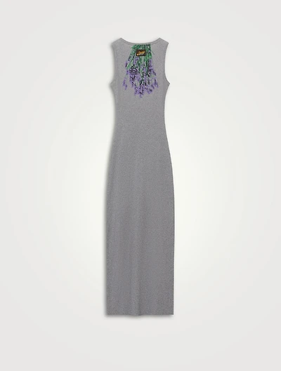 Loewe x Paula's Ibiza Jersey Midi Dress Lavender Print