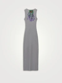 Loewe x Paula's Ibiza Jersey Midi Dress Lavender Print