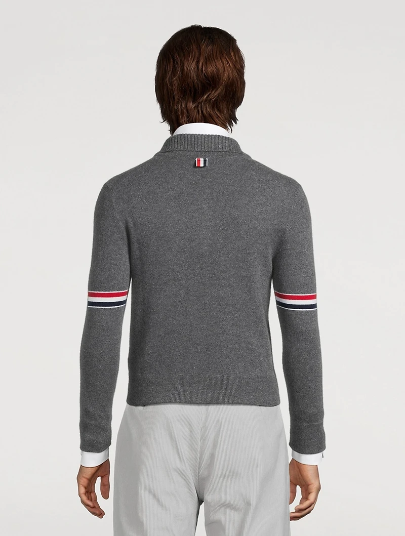 Cashmere Zip-Front Cardigan