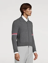 Cashmere Zip-Front Cardigan