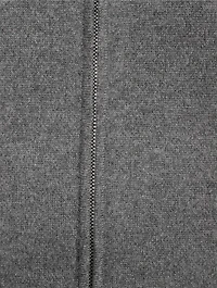 Cashmere Zip-Front Cardigan
