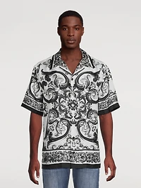 Silk Camp Shirt Majolica Print