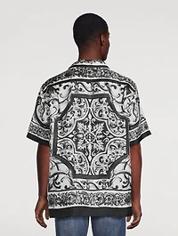 Silk Camp Shirt Majolica Print