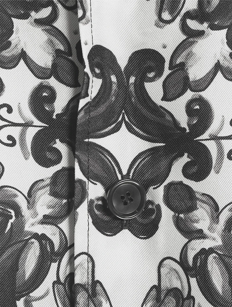 Silk Camp Shirt Majolica Print