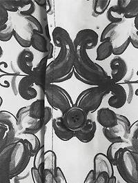 Silk Camp Shirt Majolica Print