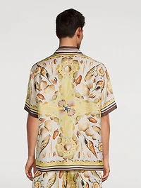 Silk Printed Short-Sleeve Shirt