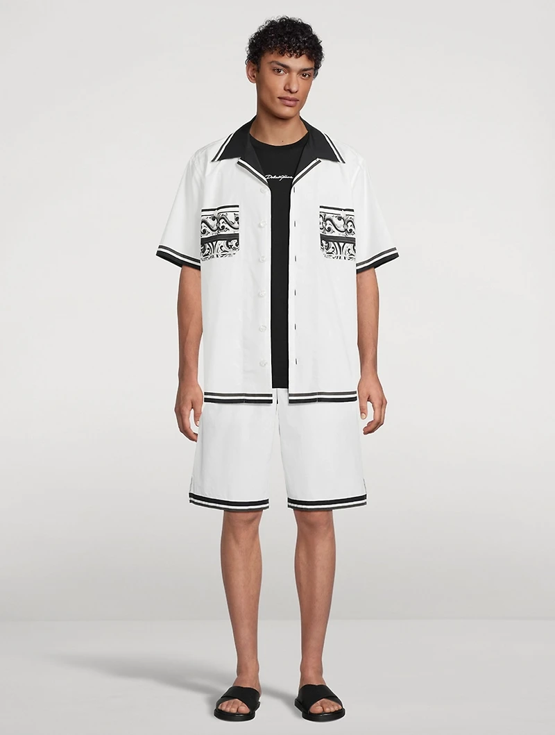 Short-Sleeve Shirt Majolica Print
