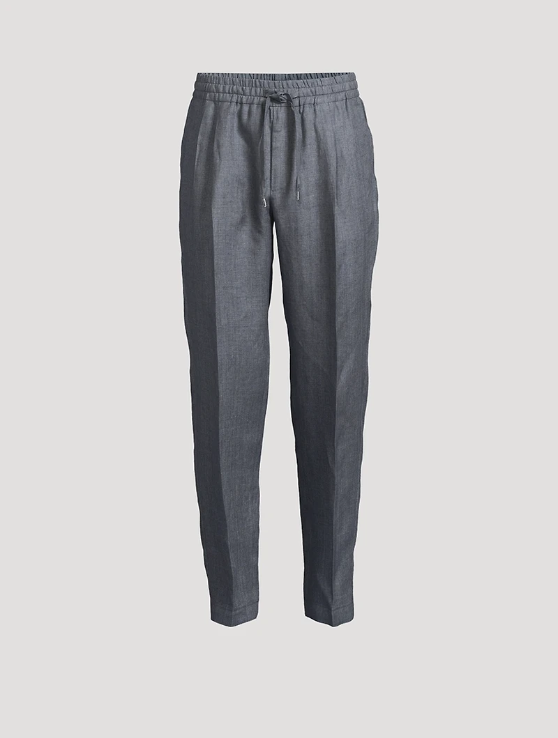 Washed Linen Canvas Pants