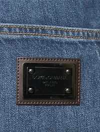 Pleated Straight Jeans