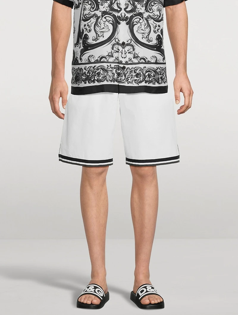 Cotton Shorts Majolica Print