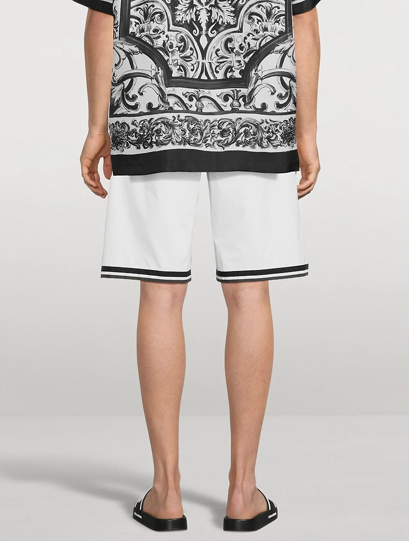 Cotton Shorts Majolica Print
