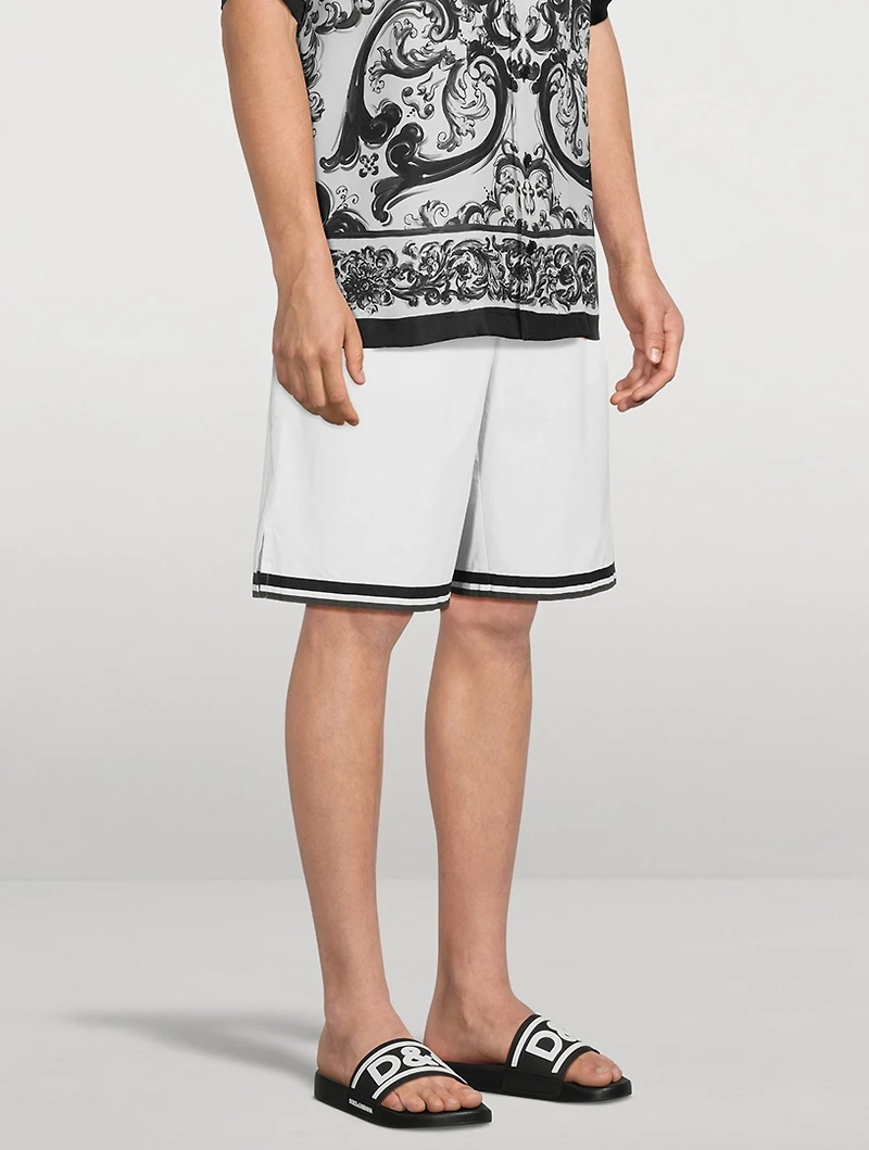 Cotton Shorts Majolica Print