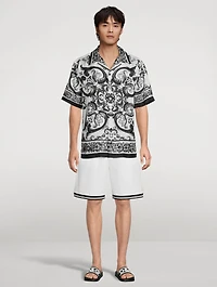 Cotton Shorts Majolica Print