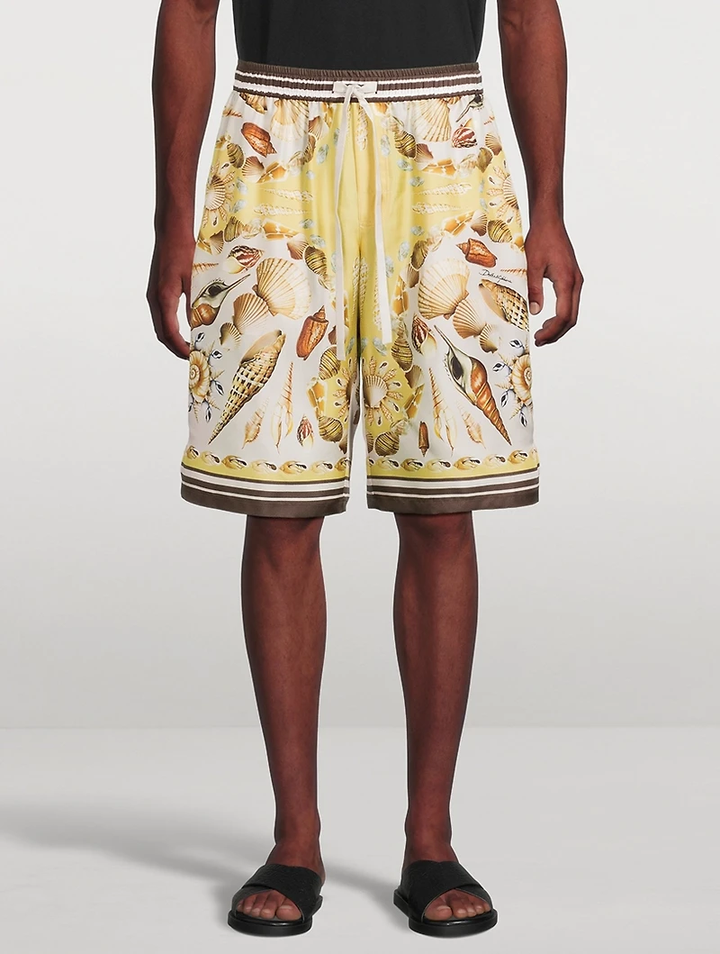 Silk Printed Shorts