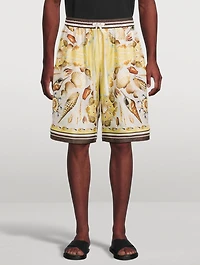Silk Printed Shorts