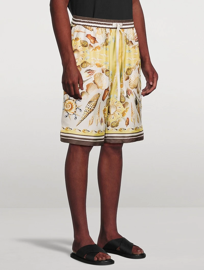 Silk Printed Shorts