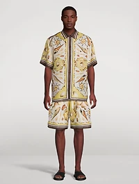 Silk Printed Shorts