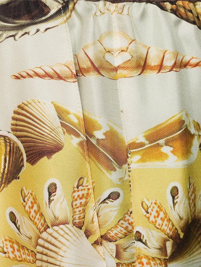 Silk Printed Shorts
