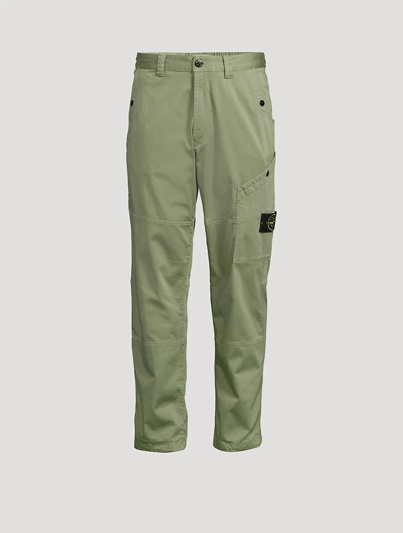 Cotton Straight-Leg Pants