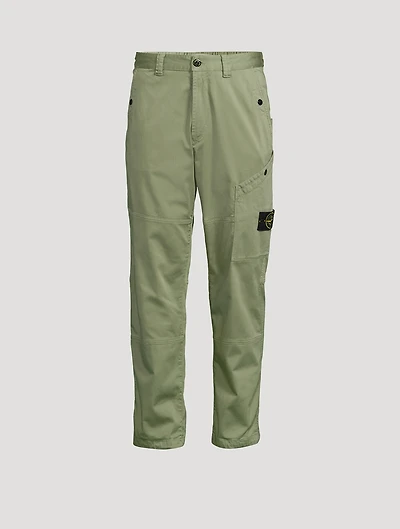 Cotton Straight-Leg Pants